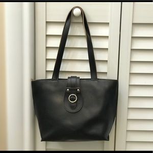 Leather Furla handbag purse black w/ dust bag